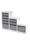 Hanah Home Armario Multiusos Blanco y Gris